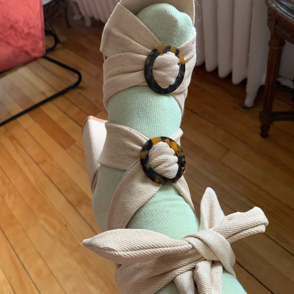 Strappy Tan Tortoiseshell Heeled Sandals 9 ASOS - Picture 2 of 6